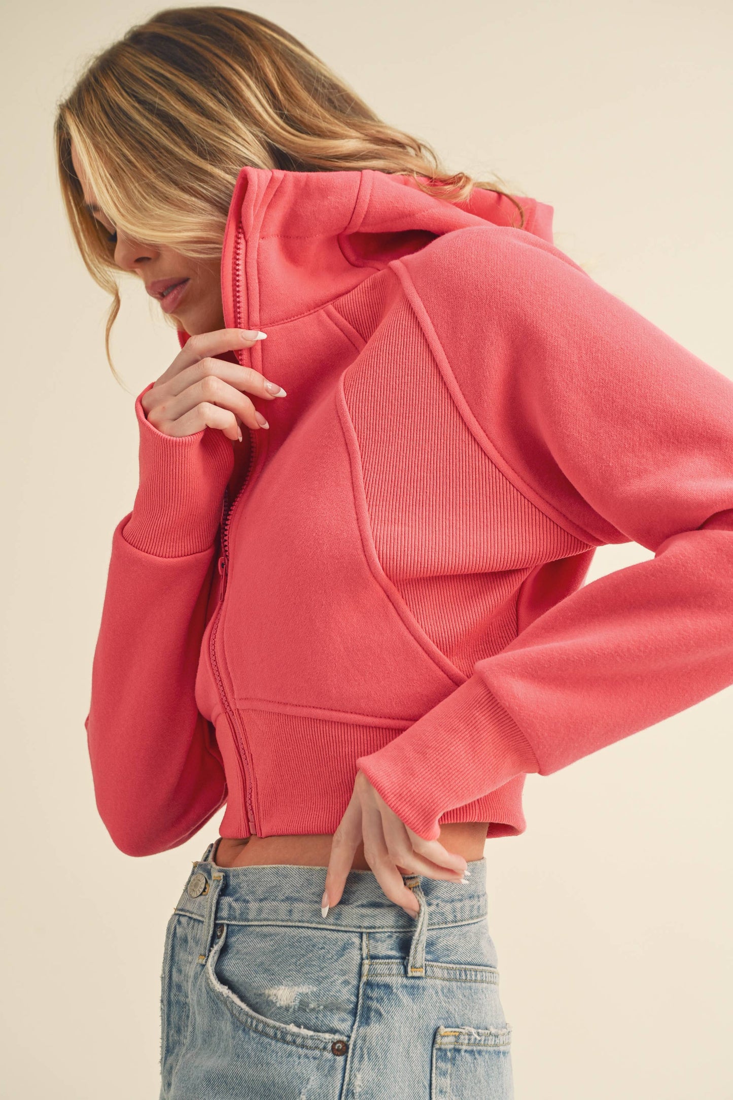 Deva Cropped Hooded Jacket